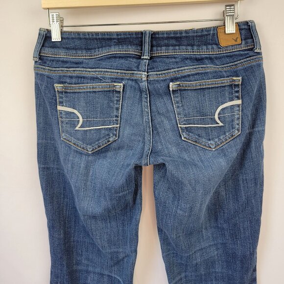 American Eagle Slim Bootcut Jeans Medium Wash Size 6 - Picture 4 of 15
